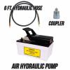 Jackco Air Hydraulic Pump with 6 ft. 10,000PSI Hydraulic Hose and Coupler