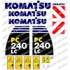KOMATSU PC240LC -8 DIGGER DECAL STICKER SET