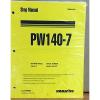 Komatsu Service PW140-7 Excavator Shop Manual NEW REPAIR