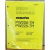 Komatsu Service PW200-7H PW220-7H Excavator Shop Manual NEW REPAIR BOOK