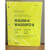 Komatsu WA250-6, WA250PZ-6 Wheel Loader Shop Service Manual (75001, 75160 &amp; up)