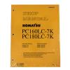Komatsu Excavator Service PC160LC-7K, PC180LC-7K Shop Printed Manual