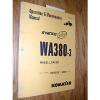 Komatsu WA380-3 OPERATION MAINTENANCE MANUAL WHEEL LOADER OPERATOR GUIDE BOOK