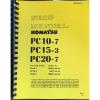 KOMATSU PC10-7 PC15-3 PC20-7 Hydraulic Excavator Service Shop Repair Manual Book
