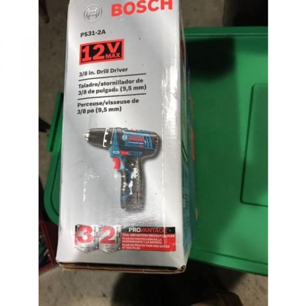 NEW IN BOX - BOSCH 12V MAX; PS31-2A; 3/8&#034; Drill Driver; w/ &#034;2&#034; LITHIUM-ION 2.0Ah #7 image