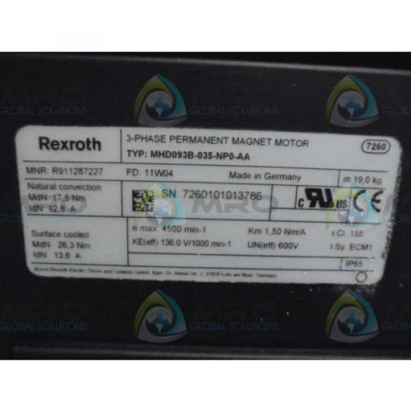 REXROTH Australia Singapore MHD093B-035-NP0-AA 3 PHASE MAGNET MOTOR *NEW NO BOX* #1 image