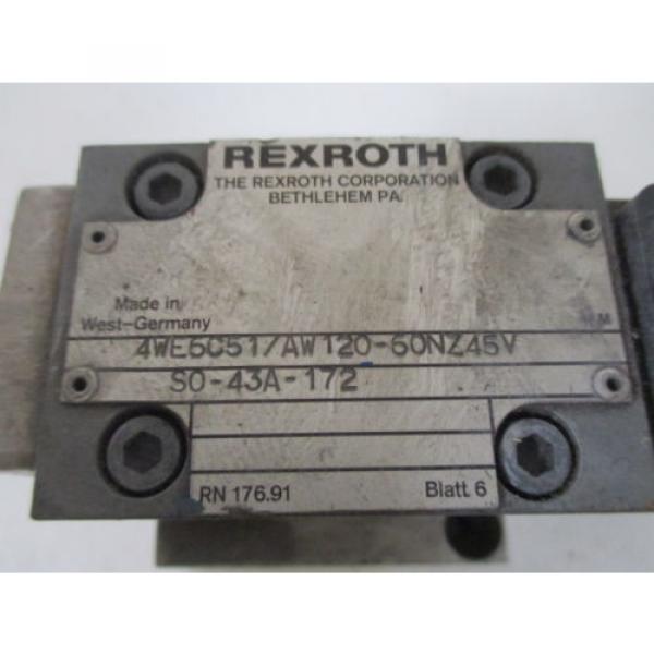 REXROTH Germany Canada 4WE6C51/AW120-60NZ45V SOLENOID VALVE *USED* #4 image