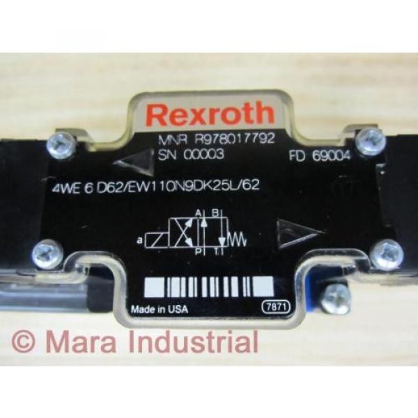 Rexroth Canada china Bosch R978017792 Valve 4WE 6 D62/EW110N9DK25L/62 - New No Box #2 image