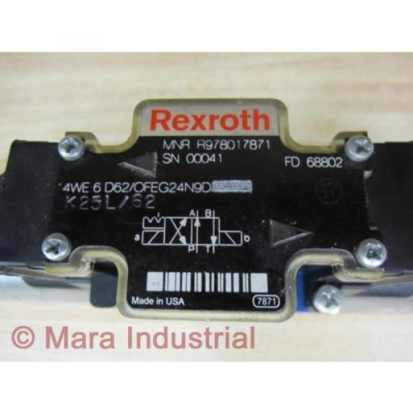 Rexroth Canada Mexico Bosch R978017871 Valve 4WE 6 D62/OFEG24N9D K25L/62 - New No Box #2 image