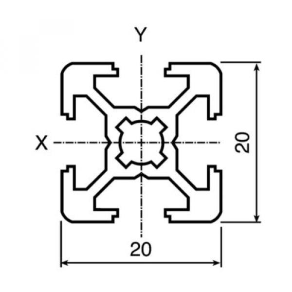 Bosch Italy Dutch Rexroth Extrusion Aluminium (Cut To Length),6mm Groove,3000mm L, 20x20mm #2 image