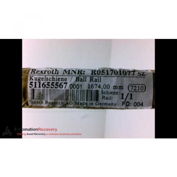 REXROTH Germany Korea R051701077 BALL RAIL, 1674MM LENGTH 20MM OVERALL WIDTH, NEW #1 image