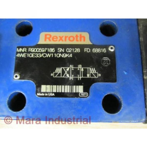 Rexroth Singapore Greece Bosch R900597186 Valve 4WE10E33/CW110N9K4 - New No Box #2 image