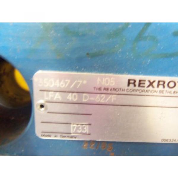 REXROTH Dutch USA HYDRAULIC VALVE LFA 40D-62/F (AS PICTURED) * USED* #3 image
