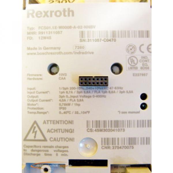 Rexroth USA Egypt FCS01.1E-W0008-A-02-NNBV IndraDrive Frequenzumrichter   &gt;ungebraucht!&lt; #3 image