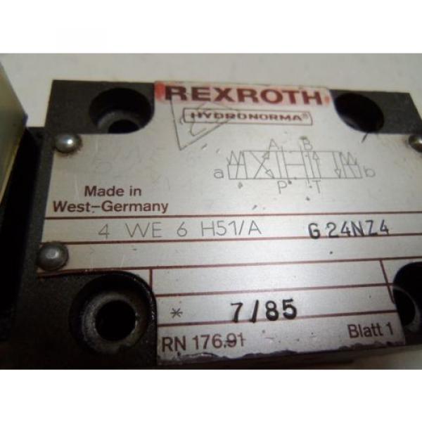 REXROTH India Canada 4WE6H51/AG24NZ4 DIRECTION CONTROL VALVE *USED* #4 image