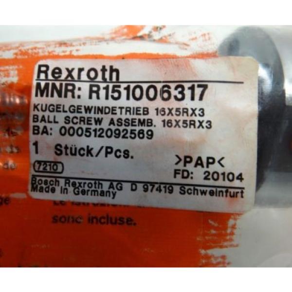 Bosch USA Mexico Rexroth R151005317 16X5RX3 Kugelgewindetrieb -unused- #2 image