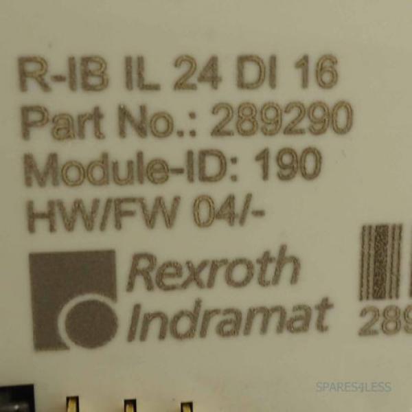 Rexroth Italy Canada Inline Digital-Eingabeklemme R-IB IL 24 DI 16 OVP #2 image