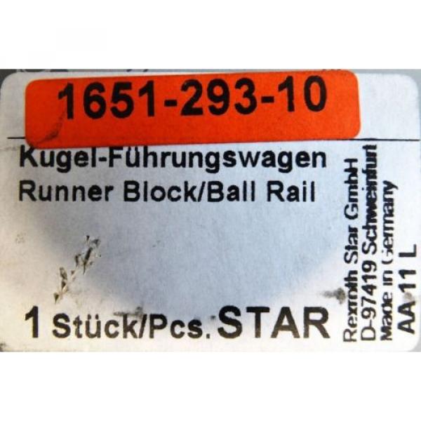 Rexroth Russia Greece Star 1651-293-10 Kugel-Führungswagen Runner Block/Ball Rail -unused/OVP- #3 image