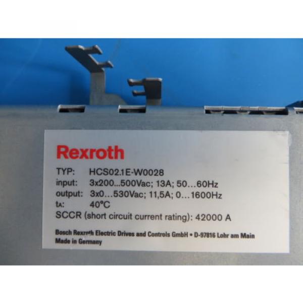 Rexroth Canada Japan IndraDrive C HCS02.1E-W0028-A-03-NNNN Drive Converter -  Unit1 #4 image