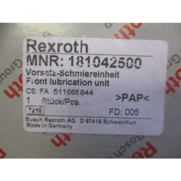 NEW Italy India REXROTH FRONT LUBRICATION UNIT 181042500 #2 image