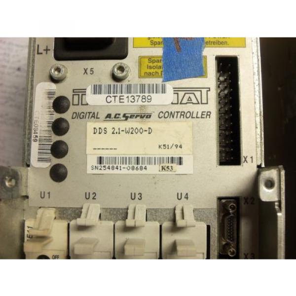 REXROTH Canada Japan INDRAMAT DDS2.1-W200-D POWER SUPPLY AC SERVO CONTROLLER DRIVE #2 image
