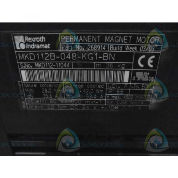 REXROTH India USA INDRAMAT MKD112B-048-KG1-BN *NEW IN BOX* #2 image