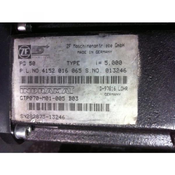 BOSCH Korea Egypt REXROTH INDRAMAT ZF PG 50 GEARBOX MODEL GTP070-M01-005 B03 RATIO 5 #4 image