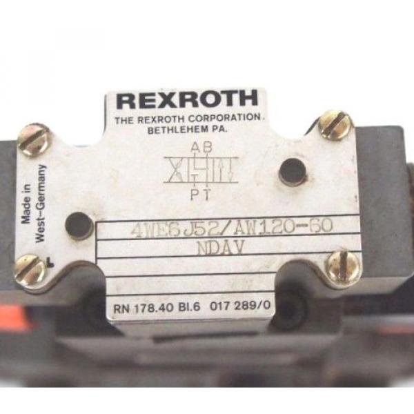 REXROTH USA Greece 4WEH16J60/6AW120-60NETS2 VALVE W/ Z2FS-6-2-41-10V &amp; 4WE6J52/AW120-60 #3 image