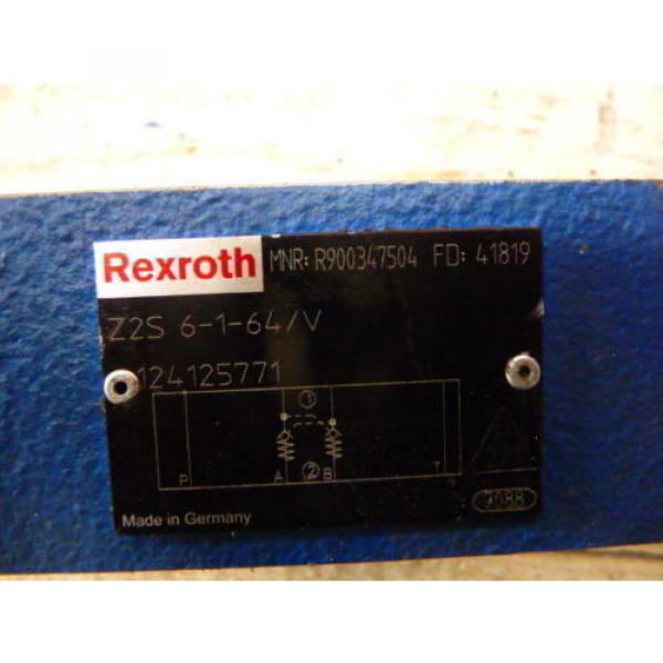 REXROTH Canada Australia Z2S 6-1-64/V HYDRAULIC VALVE R900347504 #2 image