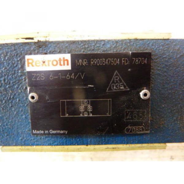 REXROTH Canada Australia Z2S 6-1-64/V HYDRAULIC VALVE R900347504 #3 image