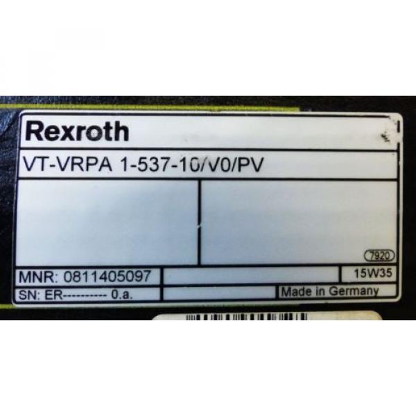 Rexroth Italy USA PV60 VT-VRPA 1-537-10/V0/PV 0811 405 097 0811405097 -unused/OVP- #4 image