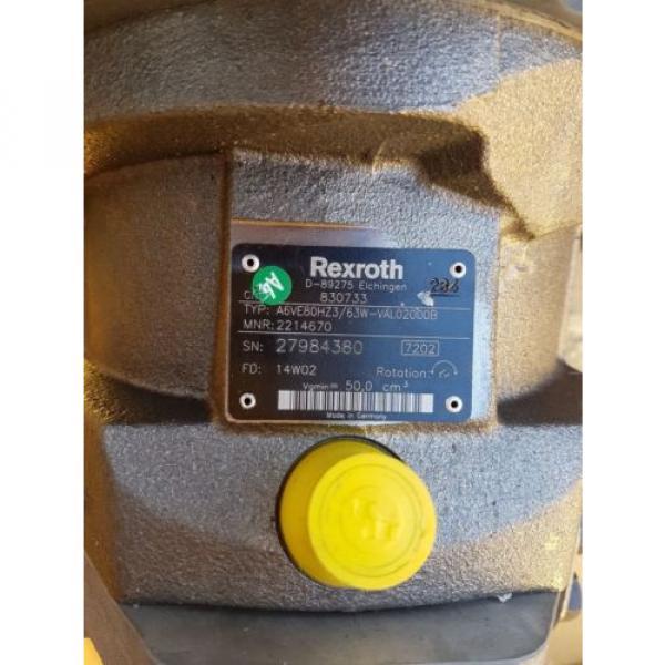 New Greece Greece Rexroth Hydraulic Drive Piston Motor A6VE80HZ3/63W-VAL02000B Made in Germany #2 image