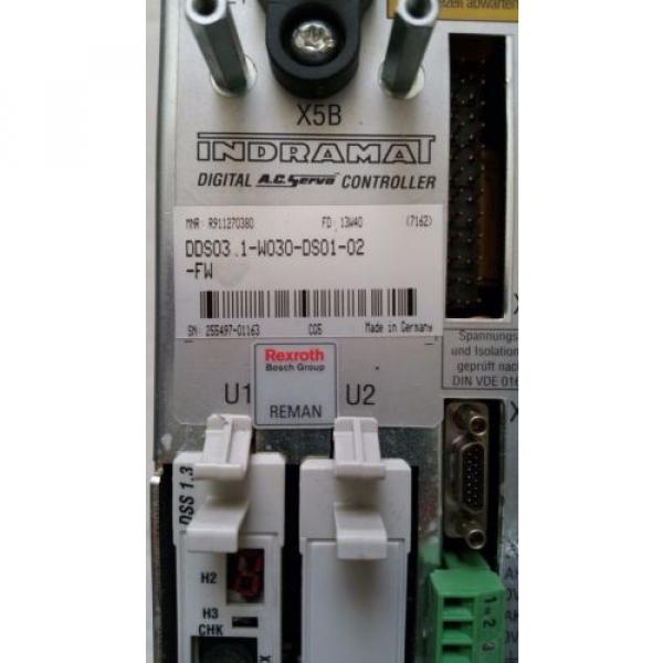 REXROTH Australia Mexico INDRAMAT SINGLE AXIS DRIVE CONTROLLER ( DDS03.1-W030-DS01-02FW ) #2 image