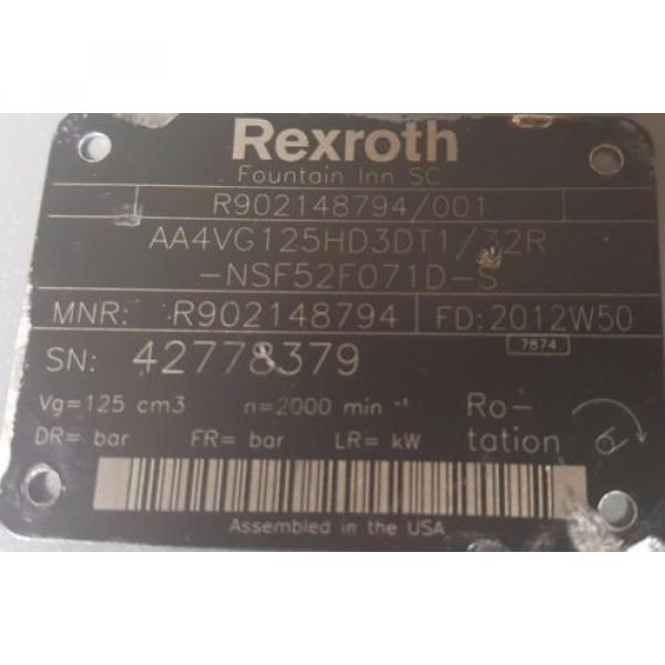 AA4VG125HD3DT1/32R-NSF52F071D-S France Japan Bosch Rexroth Pump #5 image