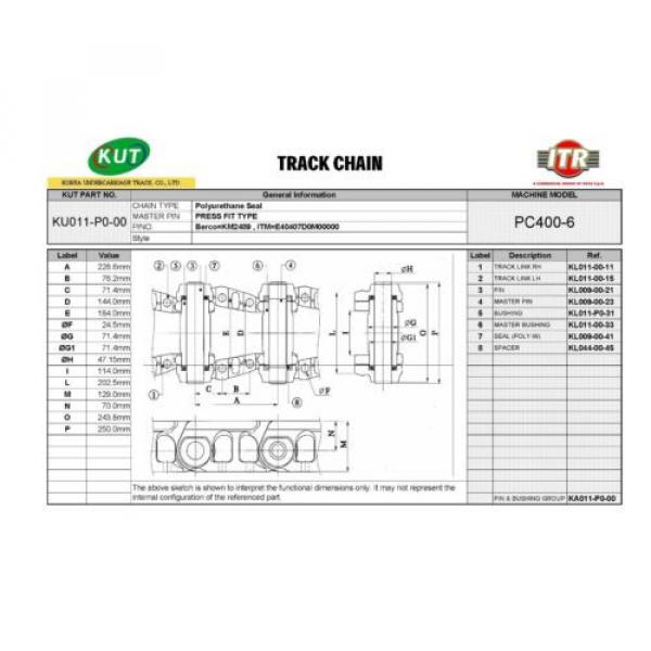 Track Chain Komatsu PC400-6, PC400-7, PC450-6, PC450-7 46 links #3 image