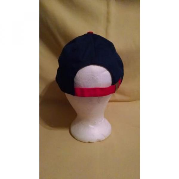 Komatsu Hat Baseball Ball Cap Blue Red White Adjustable Metal Buckle Cotton VGC #3 image