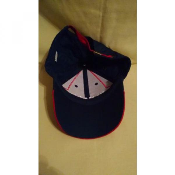 Komatsu Hat Baseball Ball Cap Blue Red White Adjustable Metal Buckle Cotton VGC #5 image