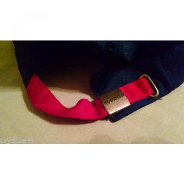 Komatsu Hat Baseball Ball Cap Blue Red White Adjustable Metal Buckle Cotton VGC #7 image