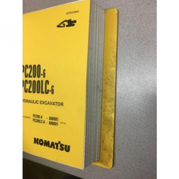KOMATSU PC200-6 &amp; PC200LC-6 Hydraulic Excavator Parts Book / Service Repair #6 image