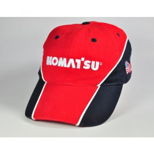KOMATSU BASEBALL HAT RED WHITE &amp; BLUE CAP CONSTRUCTION INDUSTRIAL #1 image