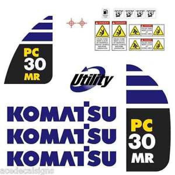 Komatsu PC30MR-3  Decals Stickers, repro Kit for Mini Excavator #1 image