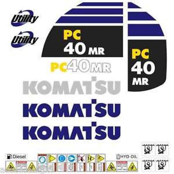 Komatsu PC40MR-2  Decals Stickers, repro Kit for Mini Excavator #1 image