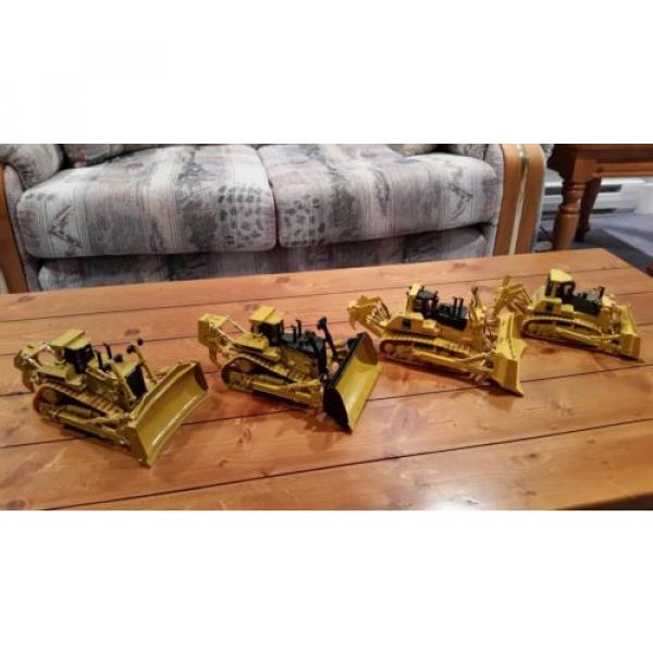 Lot of 4 Komatsu &amp; Caterpillar 1/50 Scale Mining Push Dozers *NEW* #1 image