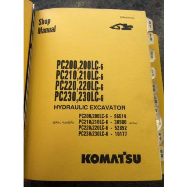 Komatsu Shop Manual Hydraulic Excavator PC-200, 210, 220, 230 w/102 Engine #1 image