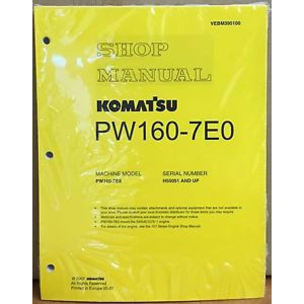 Komatsu Service PW160-7E0 Excavator Shop Manual NEW REPAIR #1 image