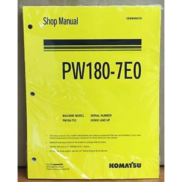 Komatsu Service PW180-7E0 Excavator Shop Manual NEW REPAIR #1 image