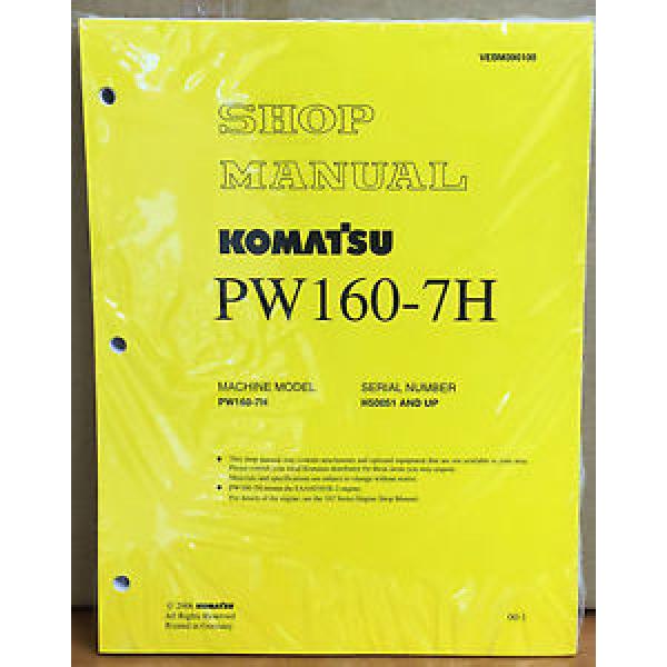 Komatsu Service PW160-7H Excavator Shop Manual NEW REPAIR #1 image