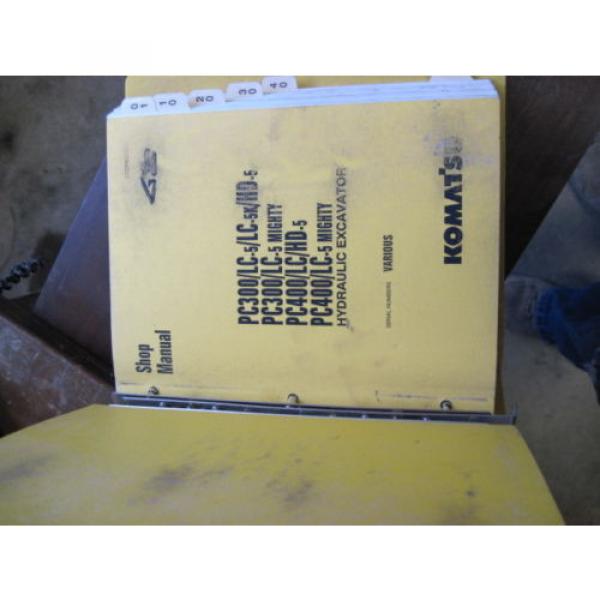 OEM KOMATSU PC300/LC-5 PC400/LC-5 Excavator SERVICE SHOP REPAIR Manual Book #3 image
