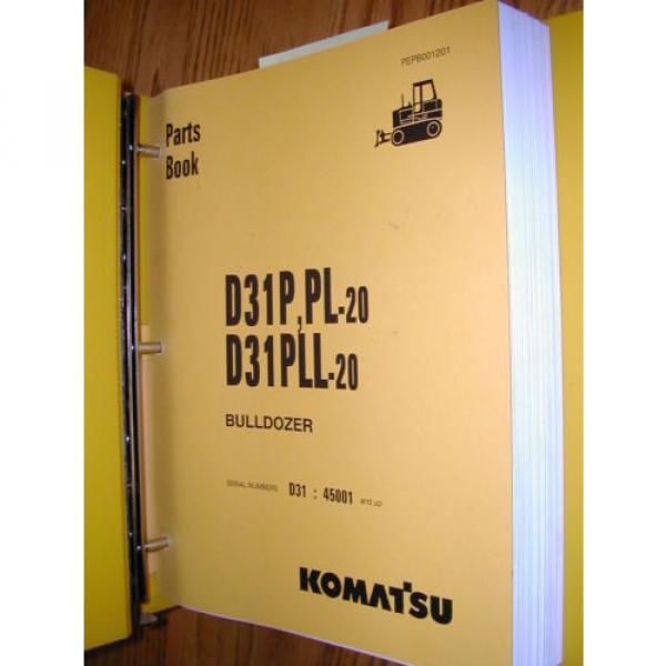 Komatsu D31P/PL/PLL-20 PARTS MANUAL BOOK CATALOG BULLDOZER TRACTOR GUIDE LIST #2 image