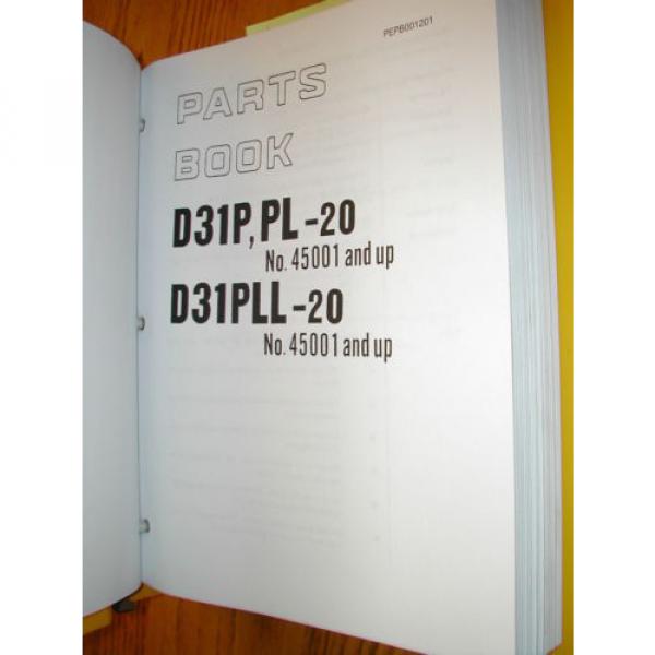 Komatsu D31P/PL/PLL-20 PARTS MANUAL BOOK CATALOG BULLDOZER TRACTOR GUIDE LIST #3 image